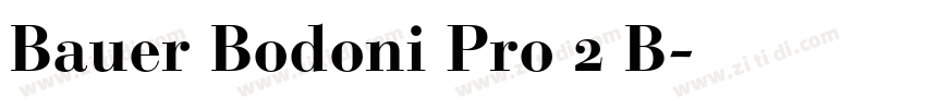Bauer Bodoni Pro 2 B字体转换